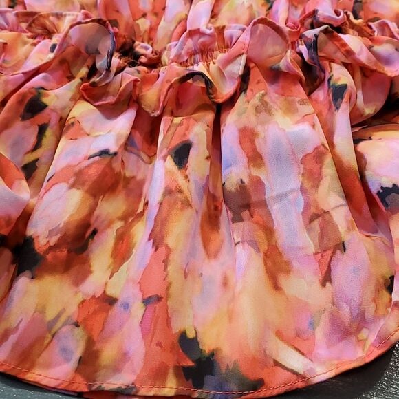 CATHERINE‎ MA Landrino sleevless dress.. Tie at top.. big ruffle. Cottagecore. - Picture 8 of 8